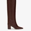 Paris Texas Chocolate Brown Croc-effect Leather Heel 70 Boots -Paris Texas Brand Shop PX1019XCOCO2832CIOCCOLATO 01