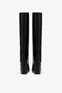 Paris Texas Black Croc-effect Leather Boots -Paris Texas Brand Shop PX1020XCOCONERO 04 scaled