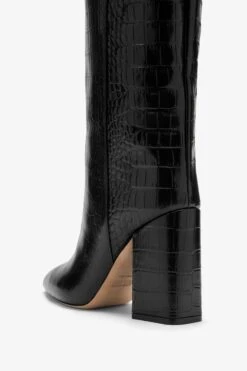 Paris Texas Black Croc-effect Leather Boots -Paris Texas Brand Shop PX1020XCOCONERO 05