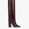 Paris Texas Knee-high Boots In Rouge Noir Soft Croco-embossed Leather -Paris Texas Brand Shop PX1020XCOCOROUGENOIR 01 4814d1f9 21a2 488e bcd1 b88c860b7fb8 scaled