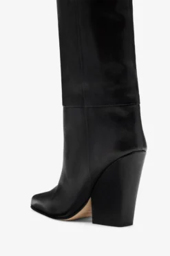 Paris Texas Black Texture-effect Leather Boots -Paris Texas Brand Shop PX1038XLTHTNERO 05 scaled