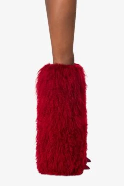 Paris Texas Boots In Suede And Bordeaux Mongolian Fur -Paris Texas Brand Shop PX1072XMNFR260MOSTO RED 10