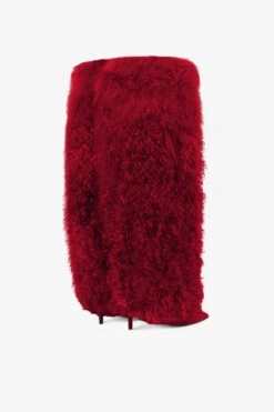 Paris Texas Boots In Suede And Bordeaux Mongolian Fur -Paris Texas Brand Shop PX1072XMNFR260MOSTO RED 3