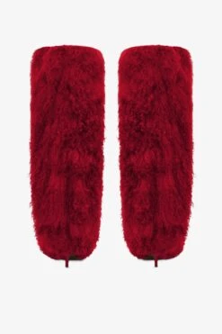 Paris Texas Boots In Suede And Bordeaux Mongolian Fur -Paris Texas Brand Shop PX1072XMNFR260MOSTO RED 4