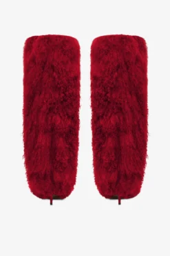 Paris Texas Boots In Suede And Bordeaux Mongolian Fur -Paris Texas Brand Shop PX1072XMNFR260MOSTO RED 4 scaled