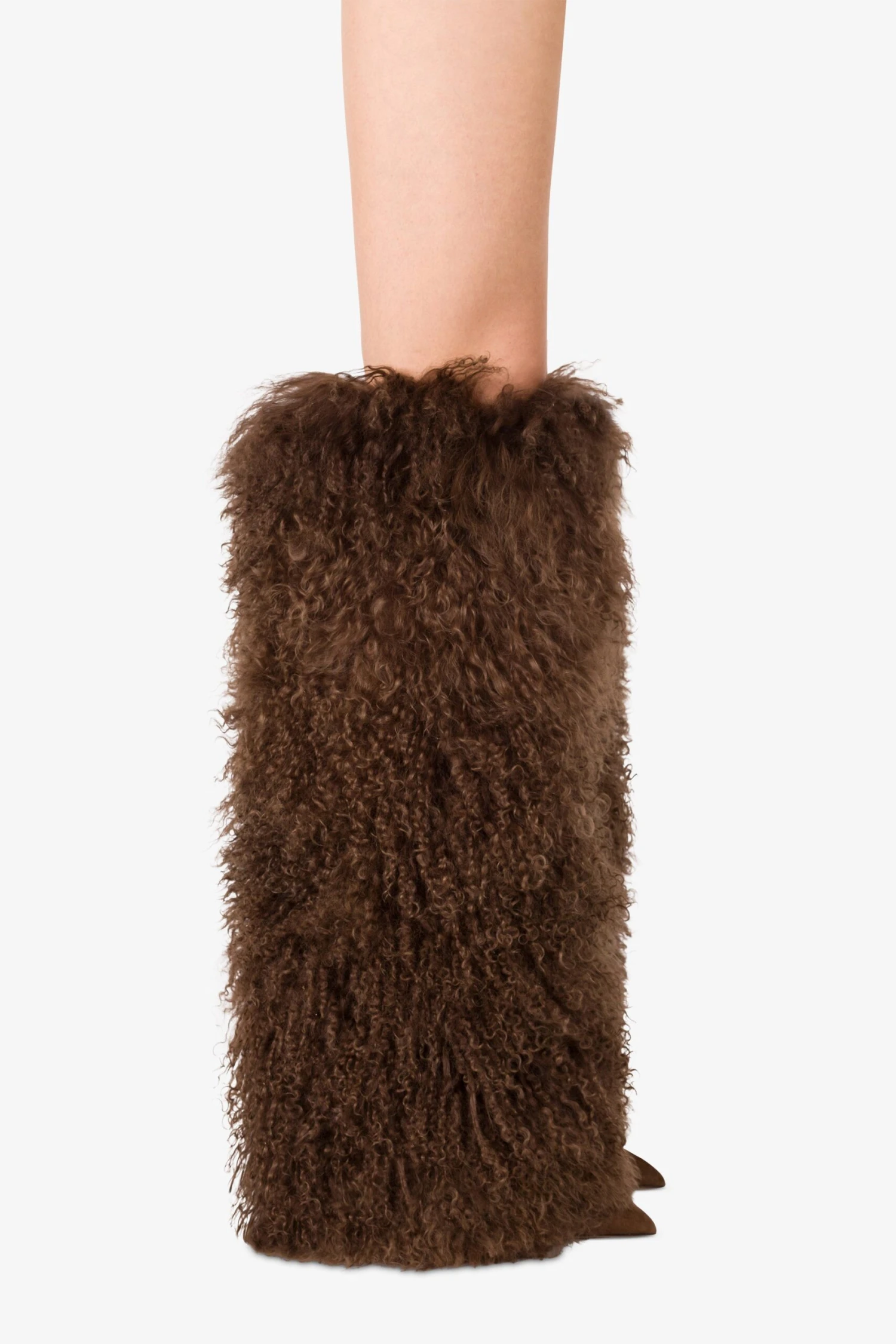 Paris Texas Boots In Suede And Brown Mongolian Fur 8 Paris Texas Boots In Suede And Brown Mongolian Fur - Image 6