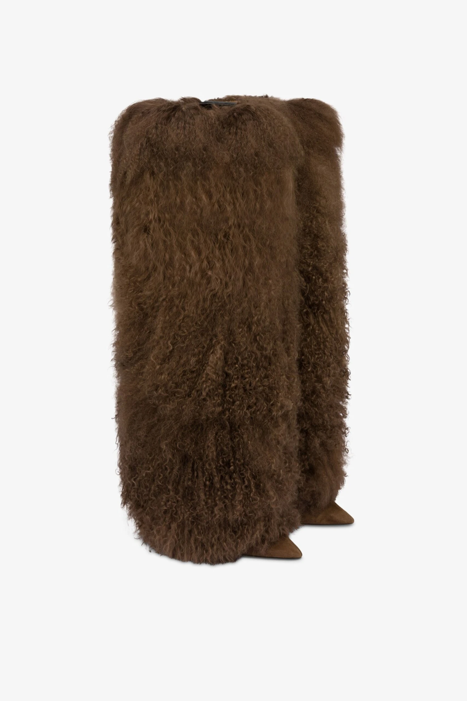 Paris Texas Boots In Suede And Brown Mongolian Fur 4 Paris Texas Boots In Suede And Brown Mongolian Fur - Image 2