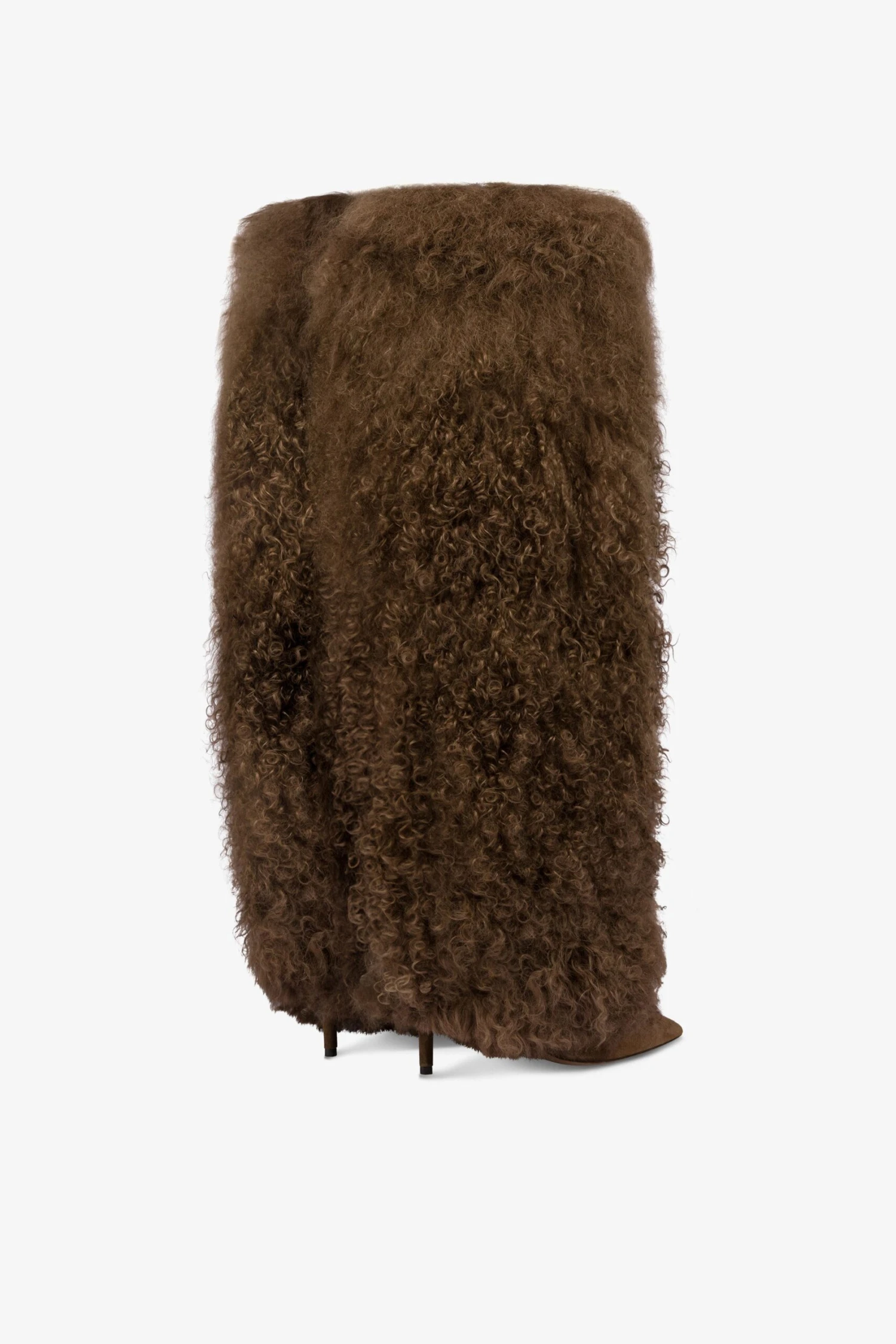 Paris Texas Boots In Suede And Brown Mongolian Fur 5 Paris Texas Boots In Suede And Brown Mongolian Fur - Image 3