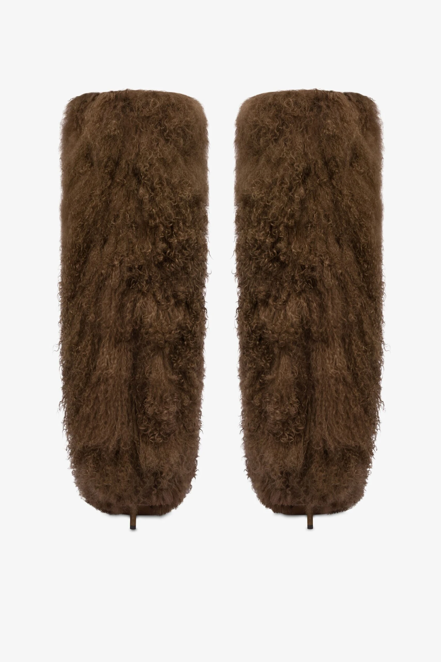 Paris Texas Boots In Suede And Brown Mongolian Fur 6 Paris Texas Boots In Suede And Brown Mongolian Fur - Image 4