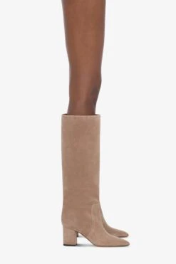 Paris Texas Knee-high Boots In Soft Koala Suede Leather 13 Paris Texas Knee-high Boots In Soft Koala Suede Leather -Paris Texas Brand Shop PX1088XV003468KOALA 10