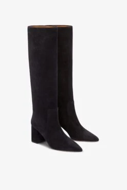 Paris Texas Knee-high Boots In Soft Off-black Suede Leather -Paris Texas Brand Shop PX1088XV003OFFBLACK 02 b772174d 197a 4e28 9ee2 899200c537fc
