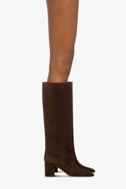 Paris Texas Knee-high Boots In Soft Pepper Suede Leather 13 Paris Texas Knee-high Boots In Soft Pepper Suede Leather -Paris Texas Brand Shop PX1088XV003PEPE 10
