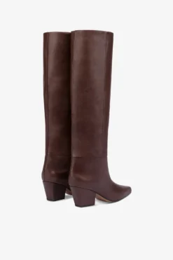 Paris Texas Knee-high, Long Pointed Boot In Supple Mocha Leather -Paris Texas Brand Shop PX1119XLTH339049MOCHA 03 scaled