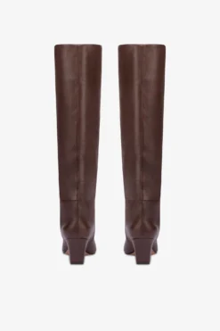 Paris Texas Knee-high, Long Pointed Boot In Supple Mocha Leather -Paris Texas Brand Shop PX1119XLTH339049MOCHA 04 scaled
