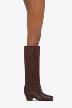 Paris Texas Knee-high, Long Pointed Boot In Supple Mocha Leather -Paris Texas Brand Shop PX1119XLTH339049MOCHA 10 scaled