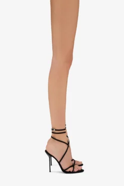 Paris Texas Lace-up Satin Sandal In Black -Paris Texas Brand Shop PX1140XTSATNERO 10 scaled