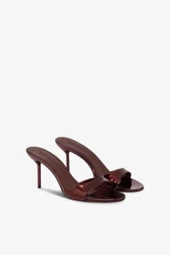 Paris Texas Mules In Maroon Mirror-effect Leather -Paris Texas Brand Shop PX1141XNPMR48WINE 2