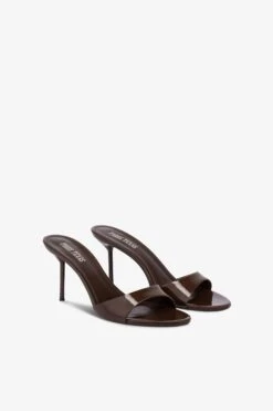 Mules In Ebony Patent Leather -Paris Texas Brand Shop PX1141XVN0136079DARKCHOCOLATE 2