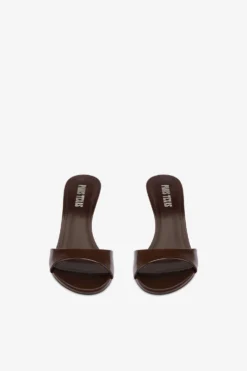 Mules In Ebony Patent Leather -Paris Texas Brand Shop PX1141XVN0136079DARKCHOCOLATE 3 scaled