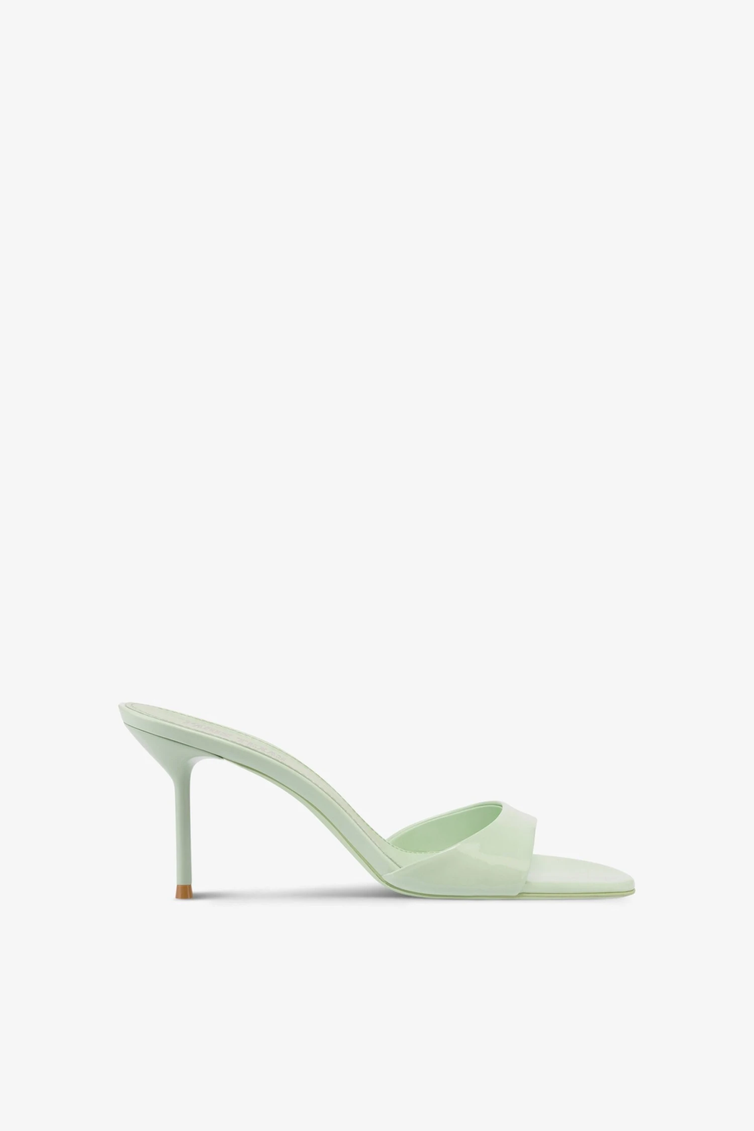 Paris Texas Mules In Mint Patent Leather 3 Paris Texas Mules In Mint Patent Leather