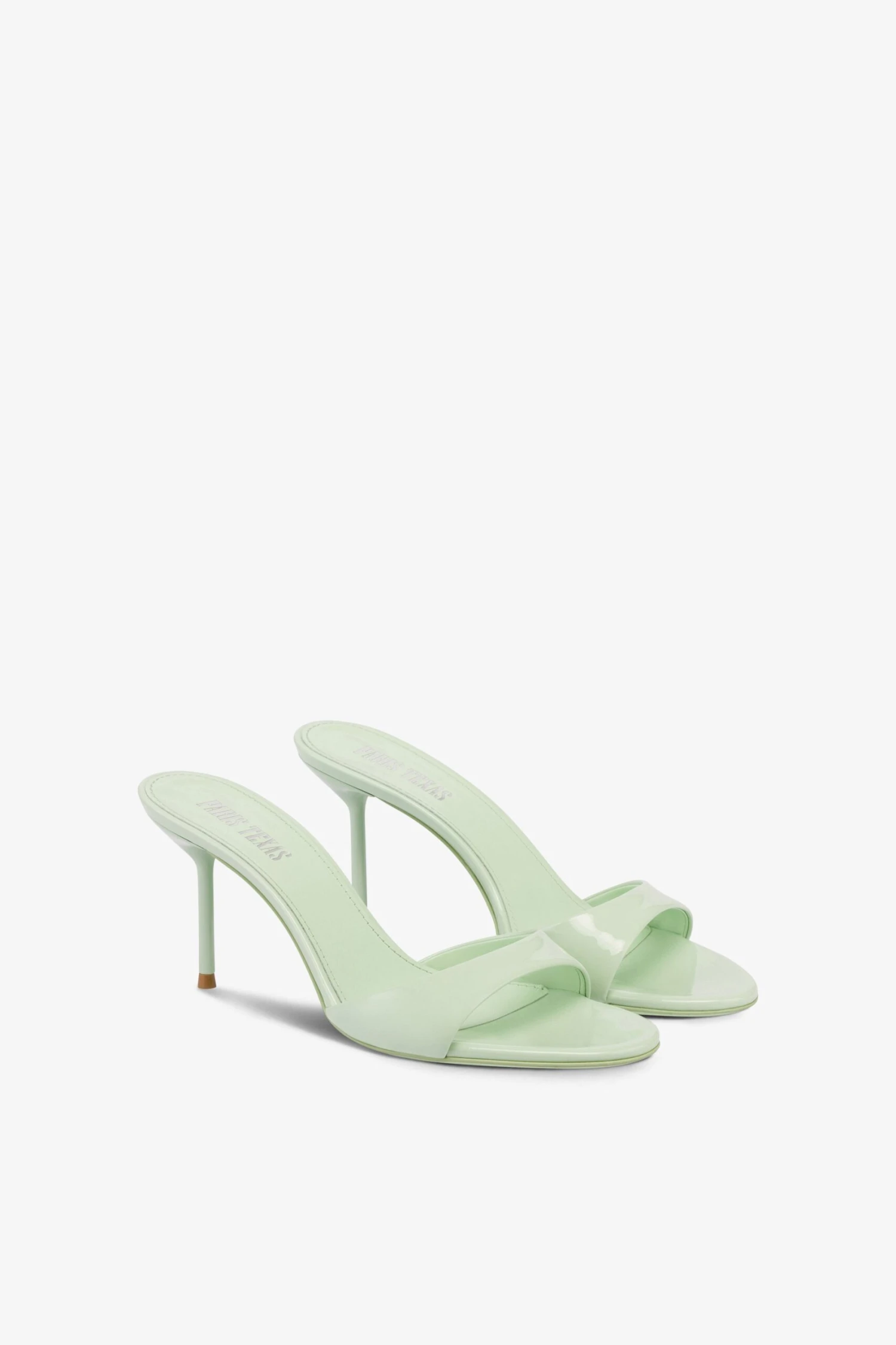 Paris Texas Mules In Mint Patent Leather 4 Paris Texas Mules In Mint Patent Leather - Image 2