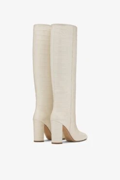 Paris Texas White Croc-effect Leather Boots -Paris Texas Brand Shop PX120XCOCOBONECHINA 03