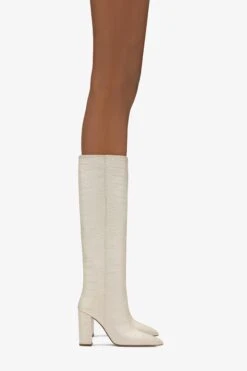 Paris Texas White Croc-effect Leather Boots -Paris Texas Brand Shop PX120XCOCOBONECHINA 10 8860f10c d985 469f a10f e87c63666faf