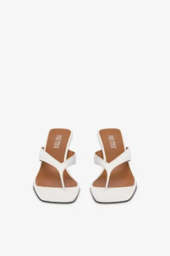 Mules With A Toe In White Leather -Paris Texas Brand Shop PX1233XNPP3WHITE 3 scaled