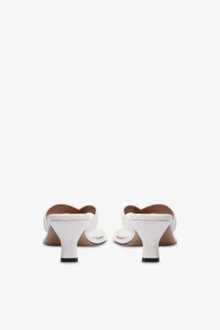 Mules With A Toe In White Leather 11 Mules With A Toe In White Leather -Paris Texas Brand Shop PX1233XNPP3WHITE 4