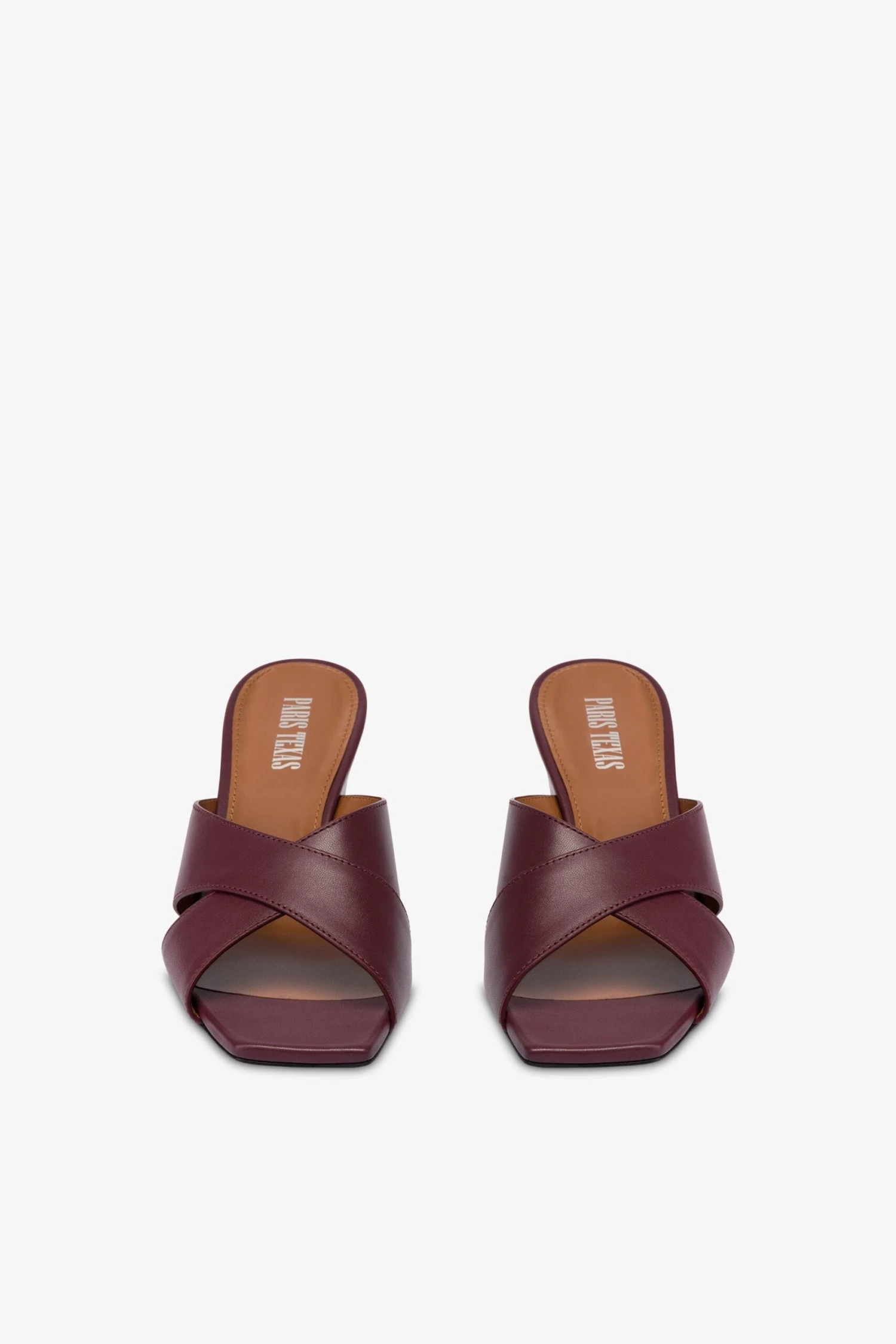 Mules In Rouge Noir Leather 5 Mules In Rouge Noir Leather - Image 3