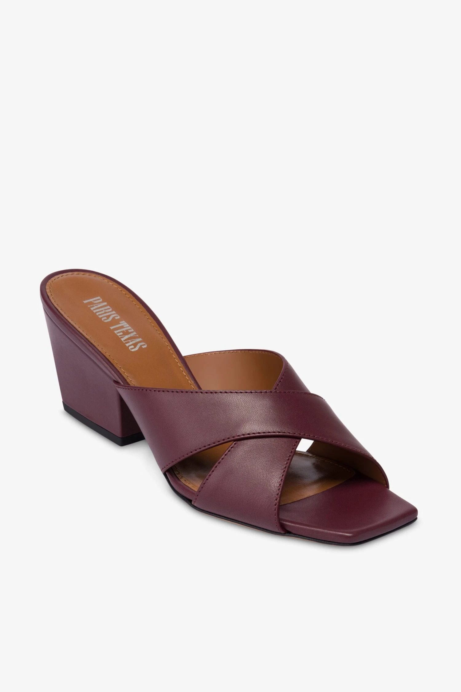 Mules In Rouge Noir Leather 7 Mules In Rouge Noir Leather - Image 5