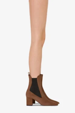 Ankle Boots In Brown Calf Suede Leather -Paris Texas Brand Shop PX1327XV003335SIGARO 10 scaled