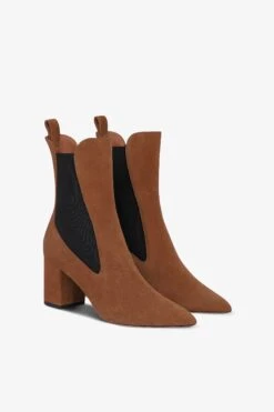 Ankle Boots In Brown Calf Suede Leather -Paris Texas Brand Shop PX1327XV003335SIGARO 2
