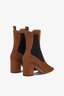 Ankle Boots In Brown Calf Suede Leather -Paris Texas Brand Shop PX1327XV003335SIGARO 3 scaled
