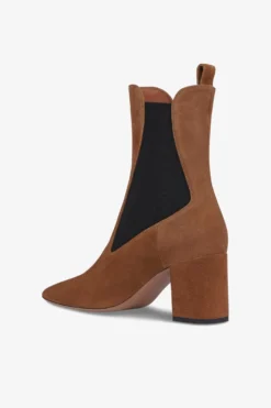 Ankle Boots In Brown Calf Suede Leather -Paris Texas Brand Shop PX1327XV003335SIGARO 5 scaled