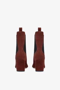 Ankle Boots In Mahogany Calf Suede Leather -Paris Texas Brand Shop PX1327XV003516WOOD 4