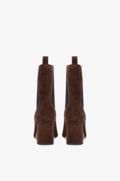 Paris Texas Pointed Ankle Boots In Soft Pepper Suede Leather -Paris Texas Brand Shop PX1327XV003PEPE 04 scaled