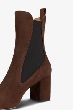 Paris Texas Pointed Ankle Boots In Soft Pepper Suede Leather -Paris Texas Brand Shop PX1327XV003PEPE 05 scaled