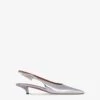 Slingbacks In Silver Mirror-effect Leather -Paris Texas Brand Shop PX1329XNPMR08ARGENTO 1