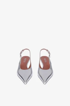 Slingbacks In Silver Mirror-effect Leather -Paris Texas Brand Shop PX1329XNPMR08ARGENTO 3 scaled