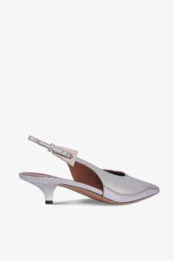 Slingbacks In Silver Mirror-effect Leather -Paris Texas Brand Shop PX1329XNPMR08ARGENTO 5