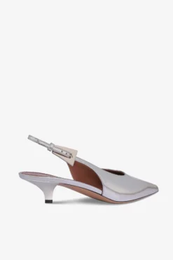 Slingbacks In Silver Mirror-effect Leather -Paris Texas Brand Shop PX1329XNPMR08ARGENTO 5 scaled