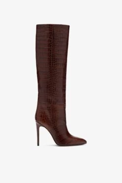 Paris Texas Brand Shop 15 Paris Texas Choc Brown Embossed Leather Boot