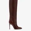 Paris Texas Choc Brown Embossed Leather Boot -Paris Texas Brand Shop PX133XCOCO2832CIOCCOLATO 01 scaled