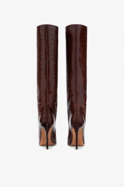 Paris Texas Choc Brown Embossed Leather Boot -Paris Texas Brand Shop PX133XCOCO2832CIOCCOLATO 04 scaled