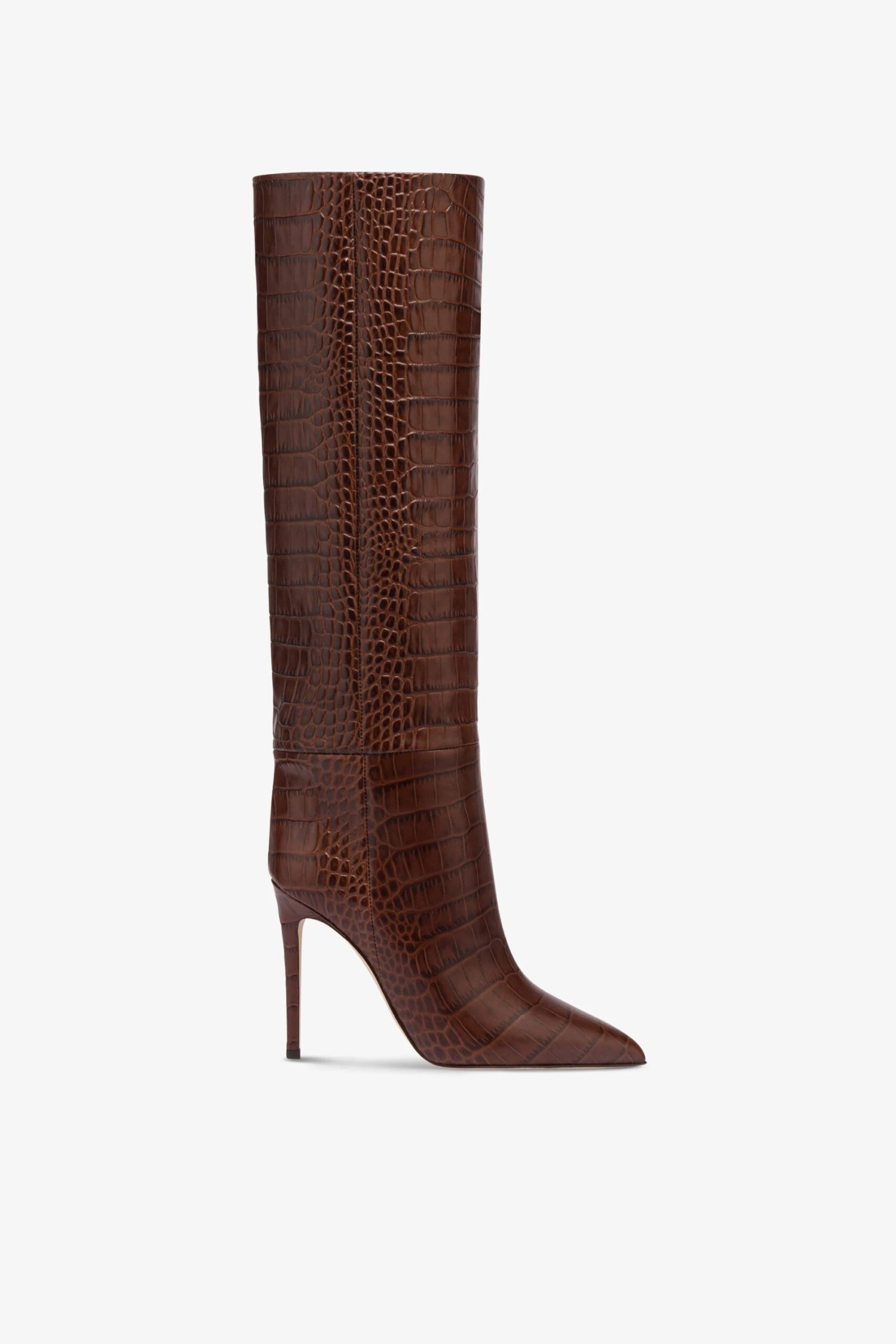Paris Texas Chocolate Brown Croc-effect Leather Stiletto Boots 3 Paris Texas Chocolate Brown Croc-effect Leather Stiletto Boots