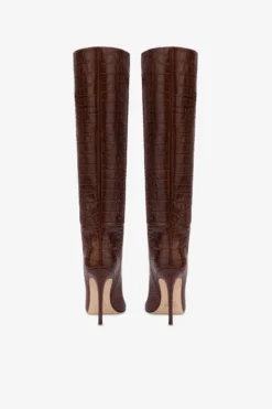 Paris Texas Chocolate Brown Croc-effect Leather Stiletto Boots 11 Paris Texas Chocolate Brown Croc-effect Leather Stiletto Boots -Paris Texas Brand Shop PX133XCOCO2832 4 scaled
