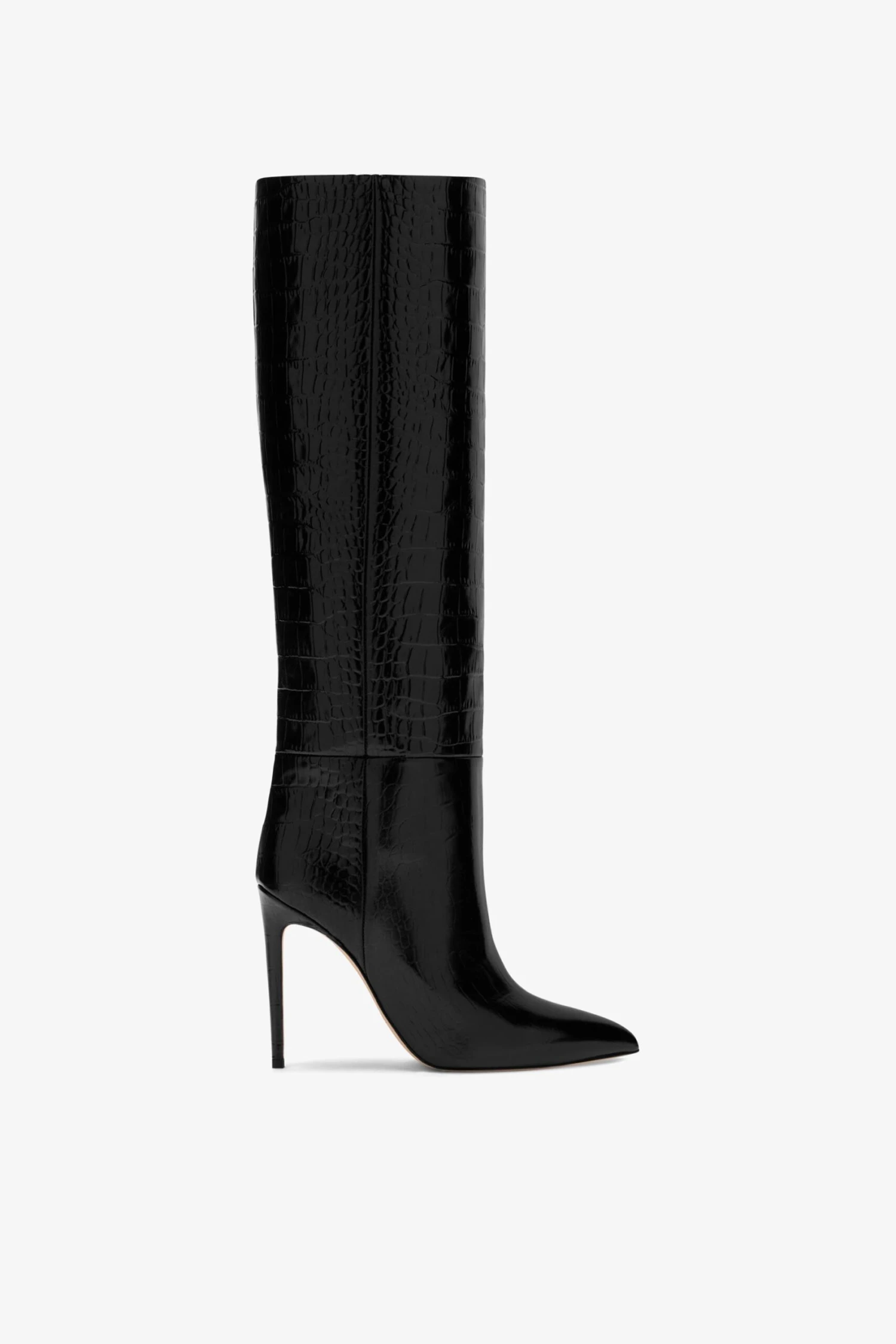 Paris Texas Black Croc-effect Leather Stiletto Boots 3 Paris Texas Black Croc-effect Leather Stiletto Boots