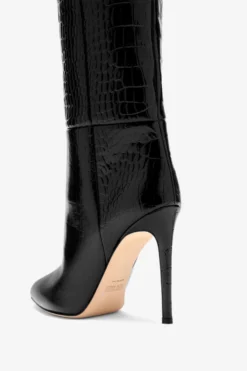 Paris Texas Black Croc-effect Leather Stiletto Boots 12 Paris Texas Black Croc-effect Leather Stiletto Boots -Paris Texas Brand Shop PX133XCOCONERO 05 scaled