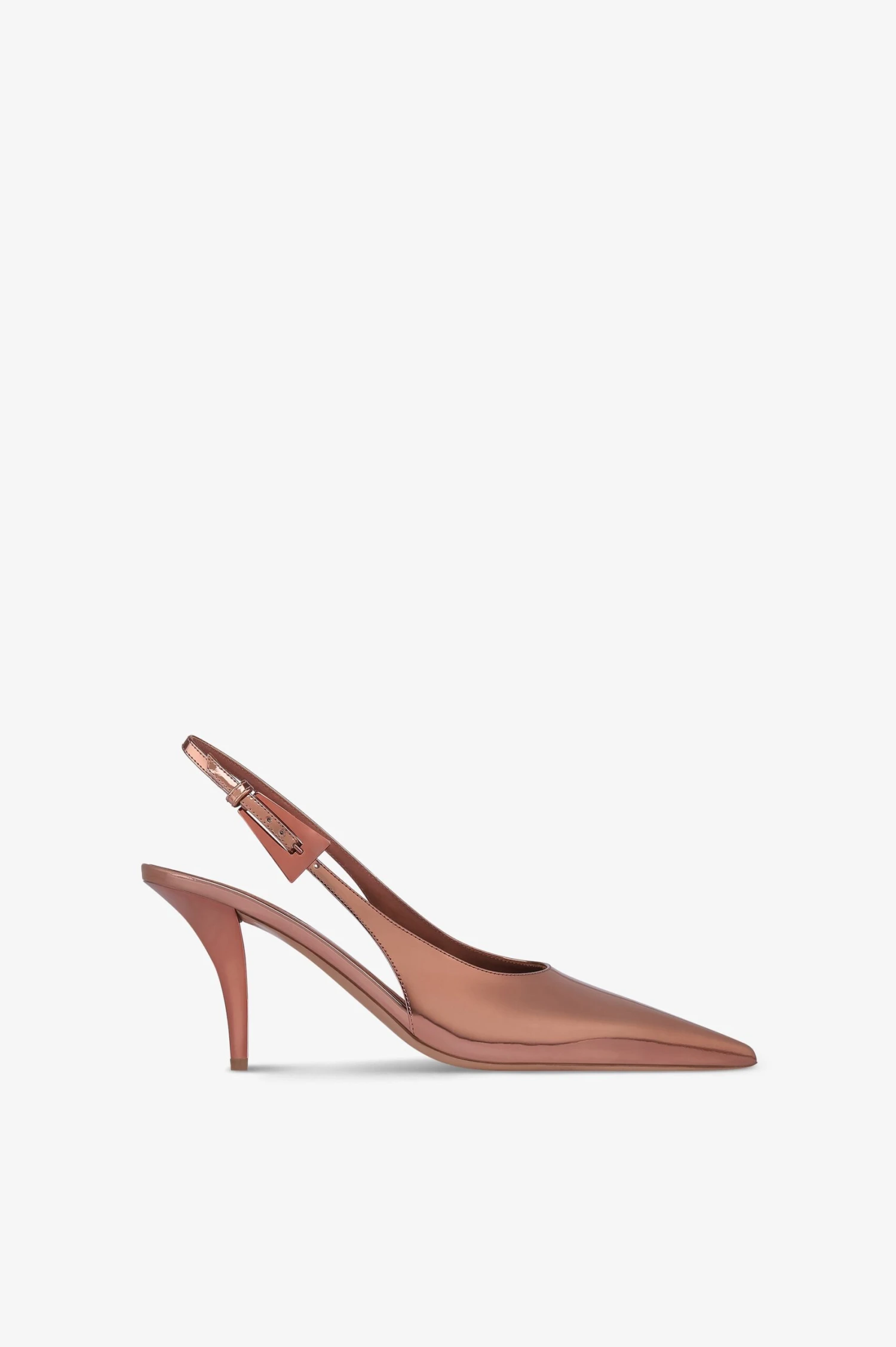 Slingbacks In Texas Rose Mirror-effect Leather 3 Slingbacks In Texas Rose Mirror-effect Leather